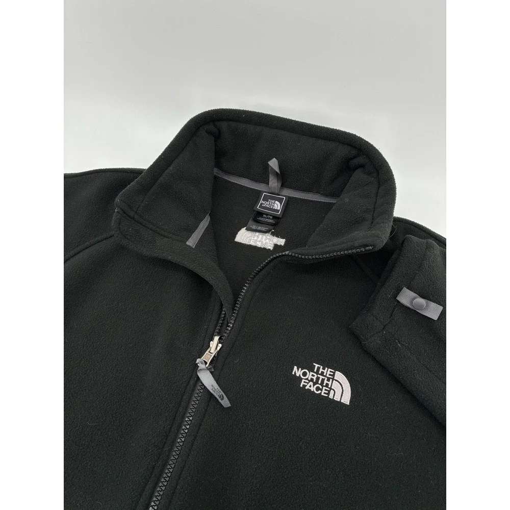 The North Face Mens XL Black Full Zip Fleece Jacket Mock Neck AL929747